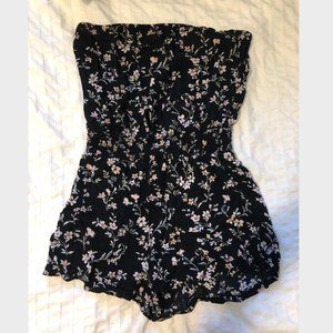 Forever 21 Floral Strapless Romper Size S